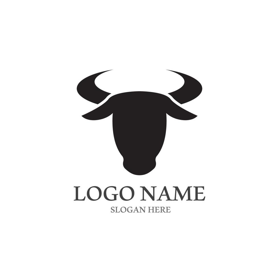 Bull head logo vector icon