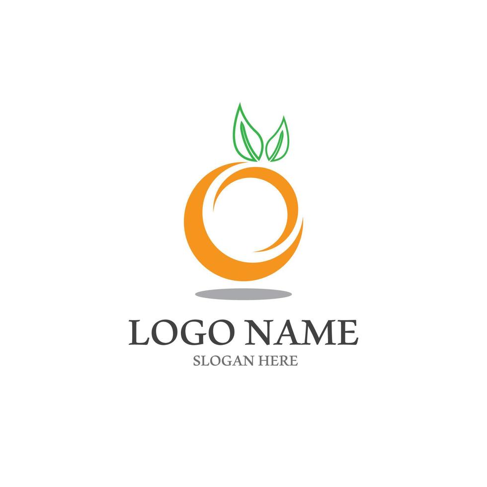 icono de vector de diseño de logotipo naranja