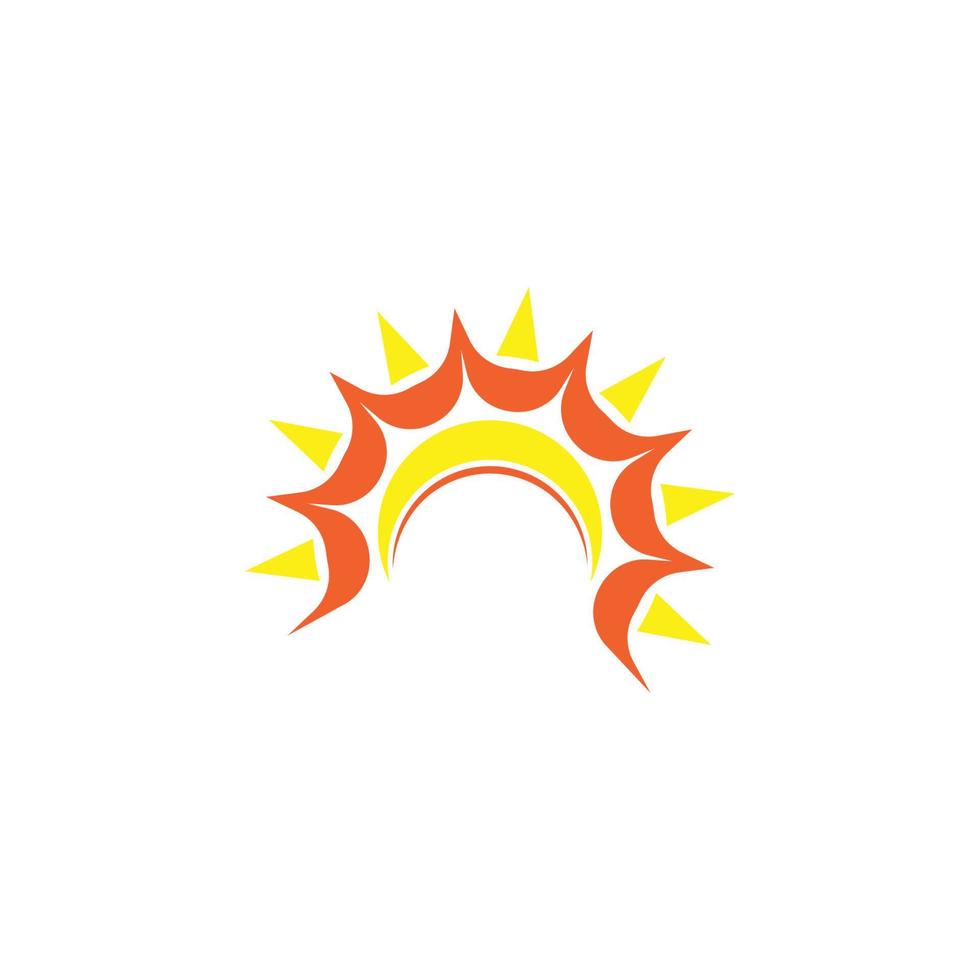 icono de ilustración de vector de sol