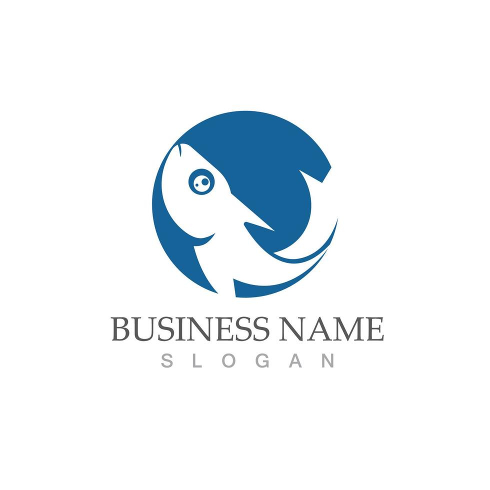 Fish logo template creative vector