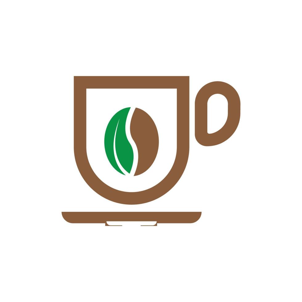 Coffee cup logo template vector