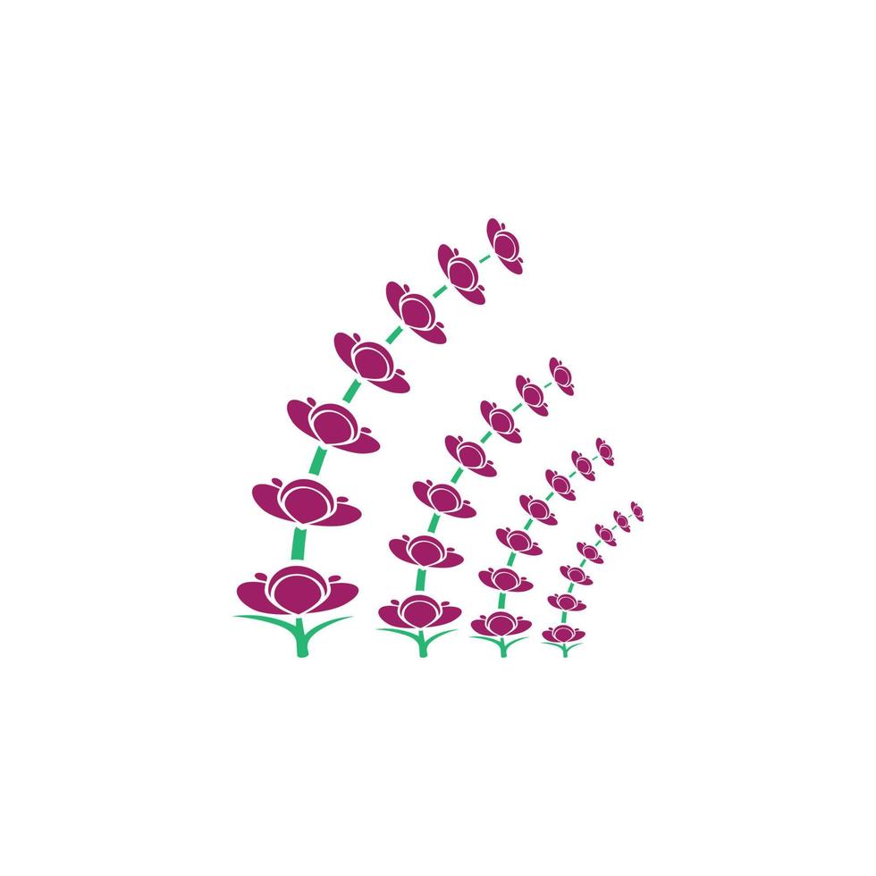 Fresh lavender flower logo vector