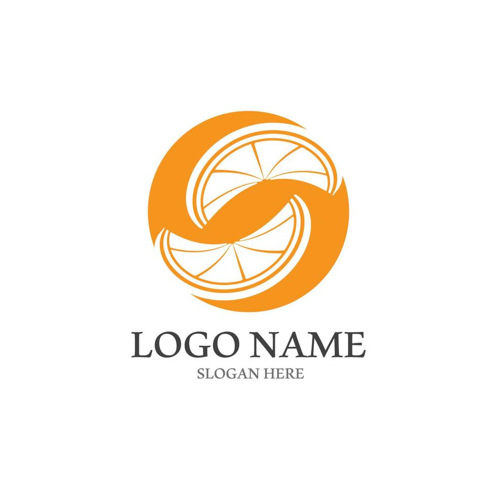 Orange logo design vector icon