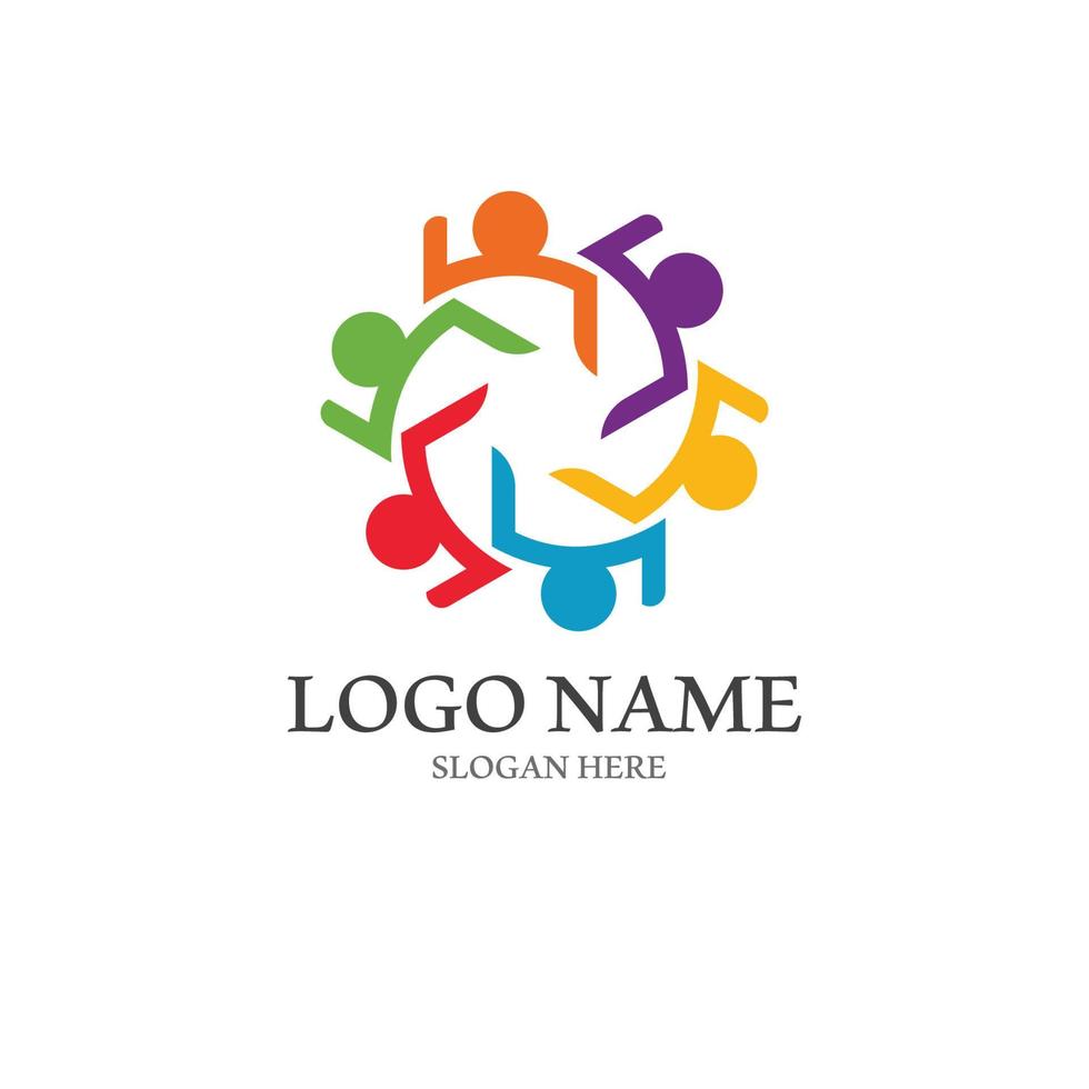 community icon group logo design vector