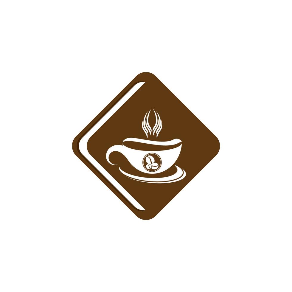 Coffee cup logo template vector