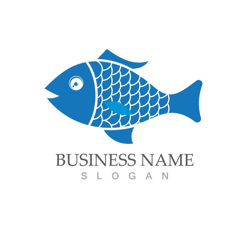 Fish logo template creative vector