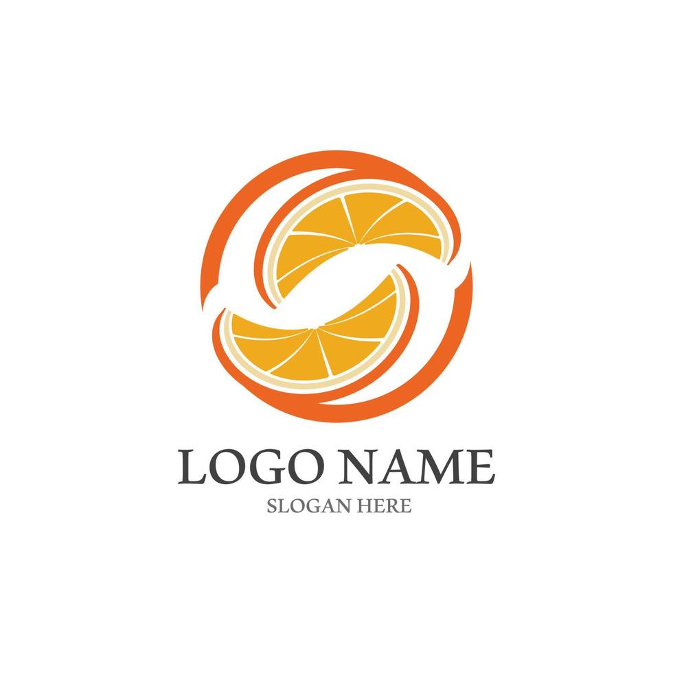 icono de vector de diseño de logotipo naranja