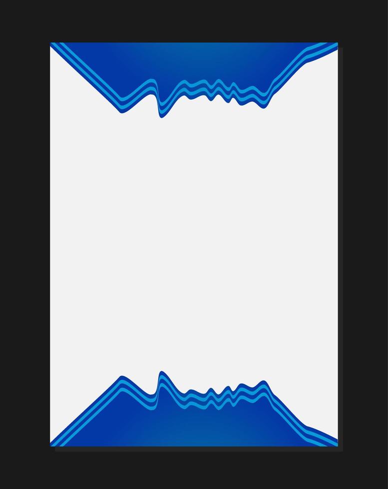 Afiche de estilo empresarial ondulado azul abstracto o plantilla de diseño de portada. fondo de negocio abstracto banner hermosa ola azul vector
