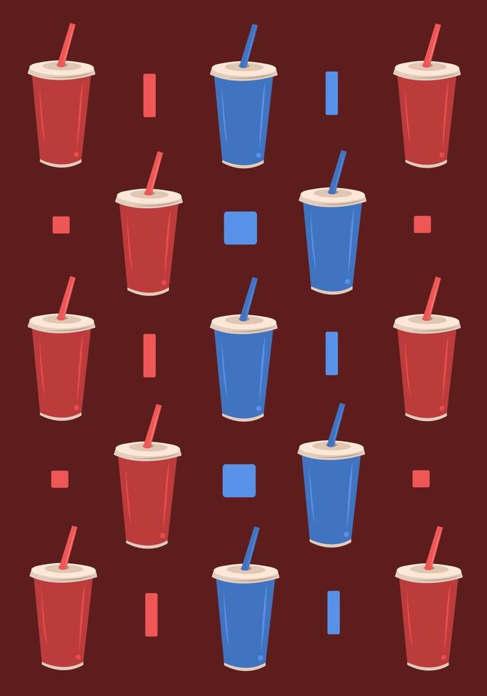 Soda cup vector wallpaper for graphic design and decorative element