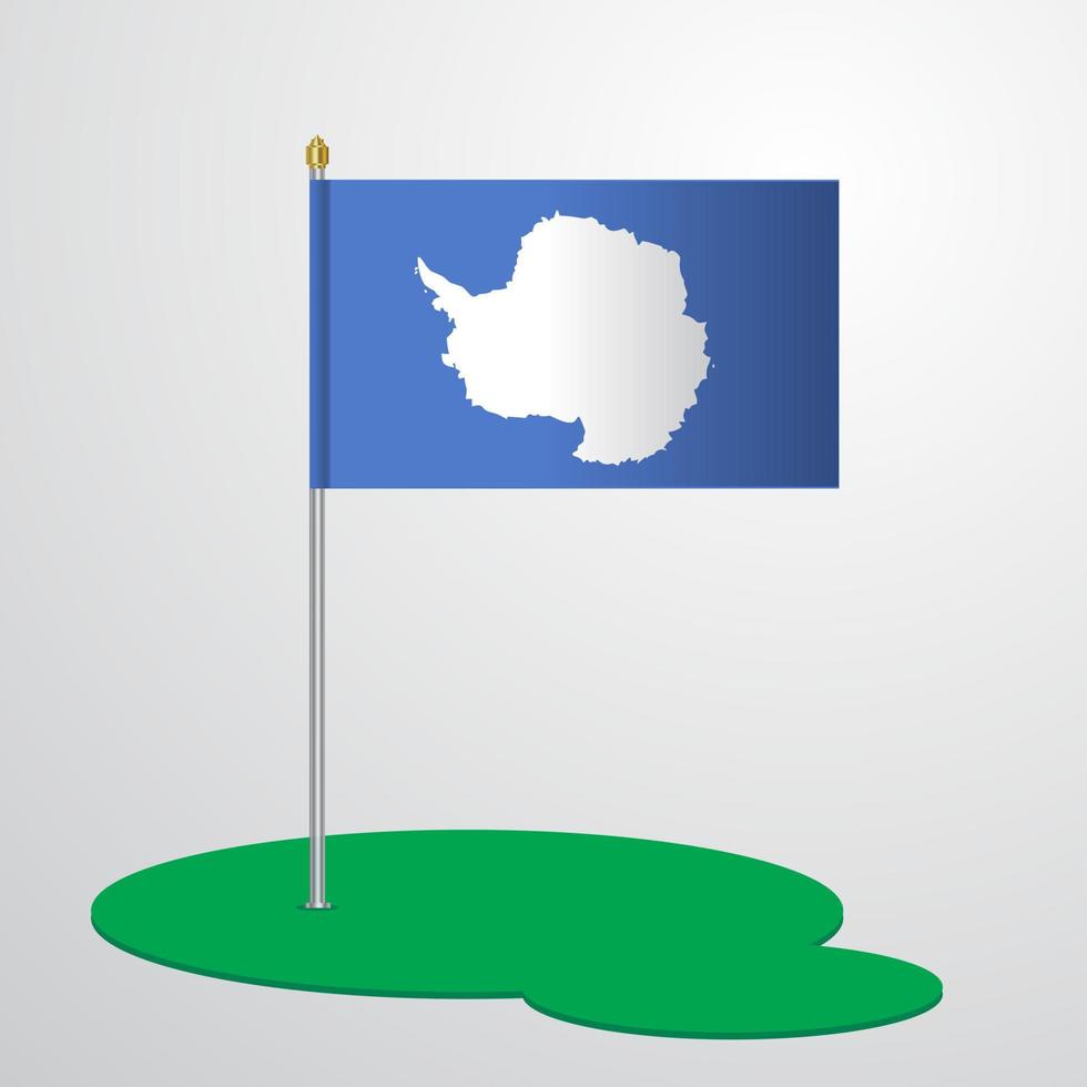 Antarctica Flag Pole vector