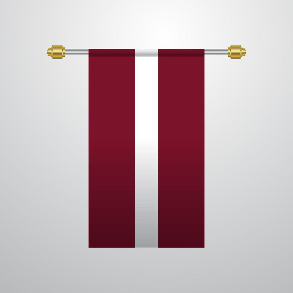 Latvia hanging Flag vector