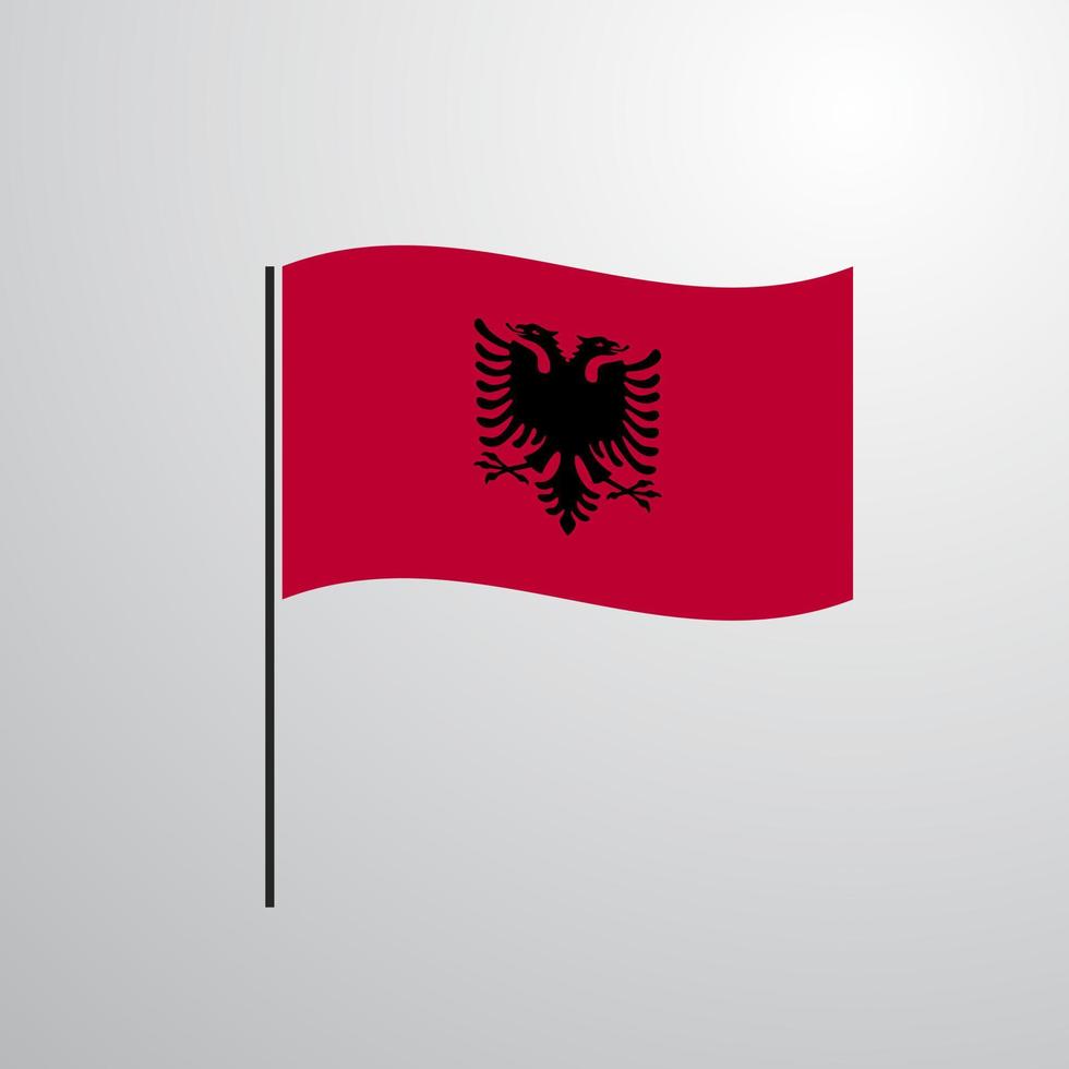Albania waving Flag vector