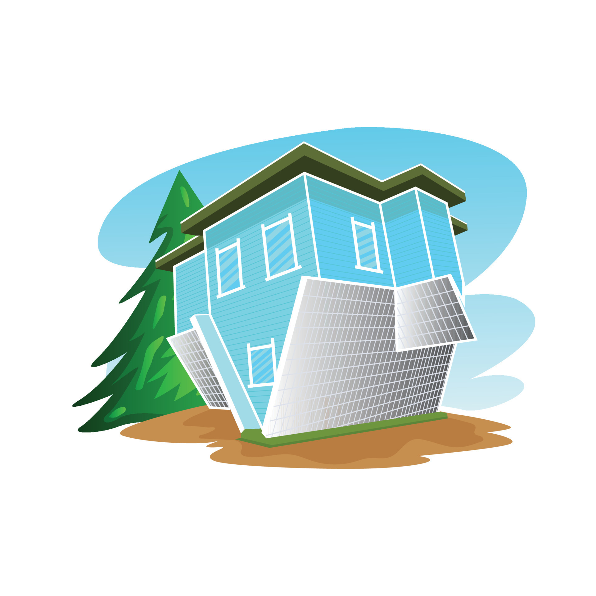 Upside down house vector 14043438 Vector Art at Vecteezy