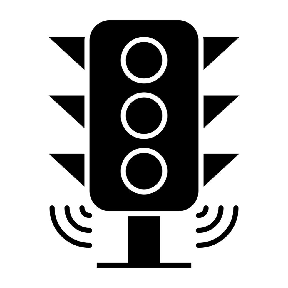 icono de diseño moderno de semáforos inteligentes vector