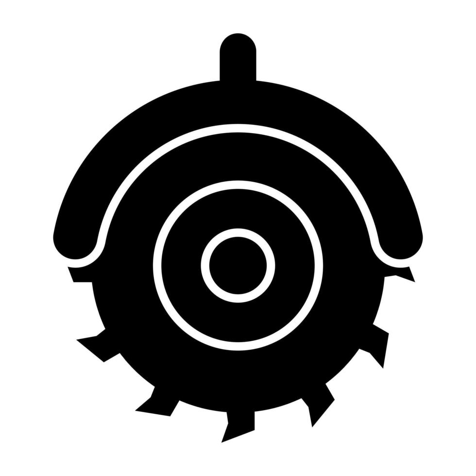 Editable design icon of circular saw vector