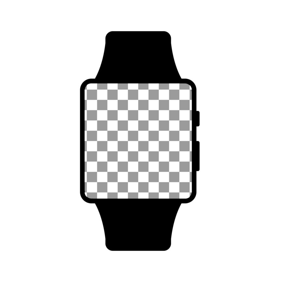 Smart watch with blank screen on white background. Vector illustration. EPS 10.