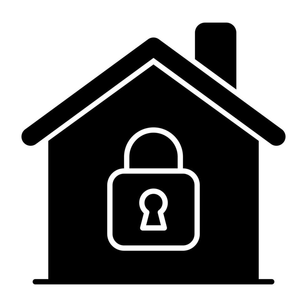 Unique design icon of locked home vector