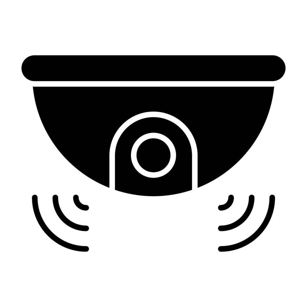 un icono de diseño único de cámara cctv inteligente vector