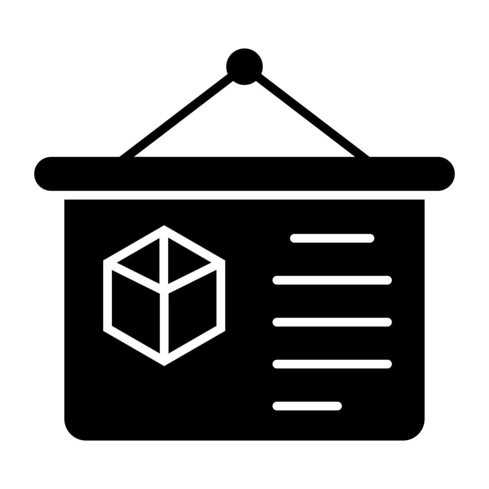 Editable design icon of 3d cube vector