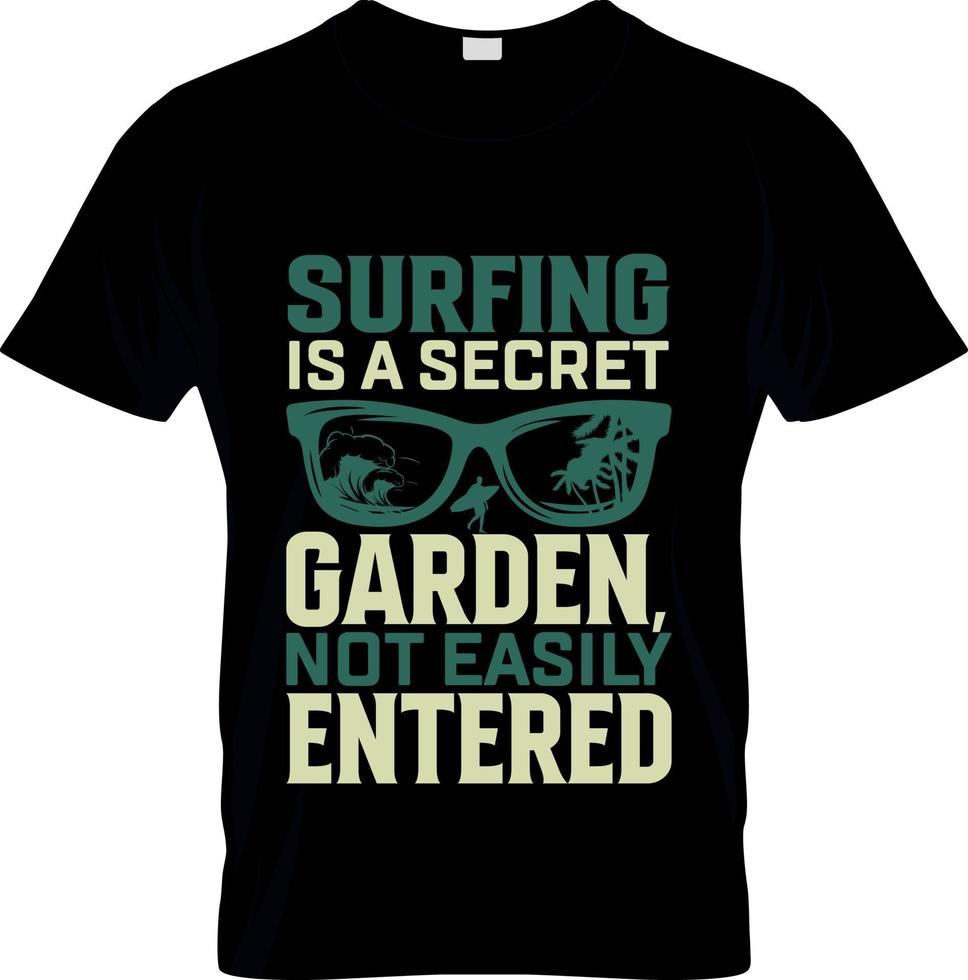 diseño de camisetas de surf, eslogan de camisetas de surf y diseño de ropa, tipografía de surf, vector de surf, ilustración de surf