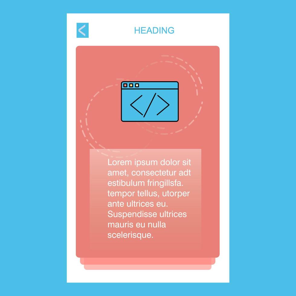 Code mobile vertical banner design design Vector