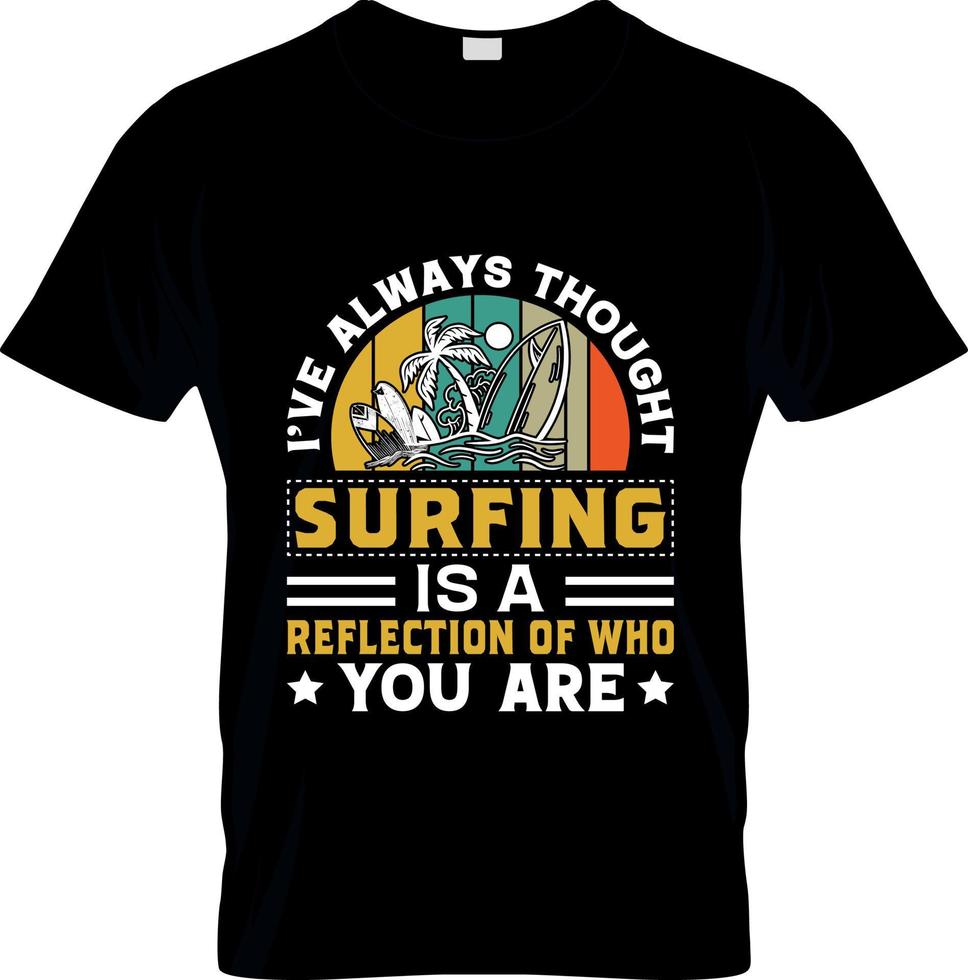 diseño de camisetas de surf, eslogan de camisetas de surf y diseño de ropa, tipografía de surf, vector de surf, ilustración de surf