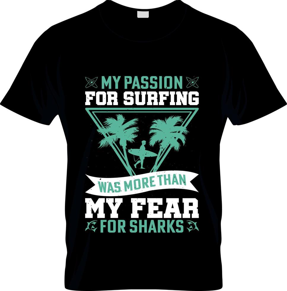 diseño de camisetas de surf, eslogan de camisetas de surf y diseño de ropa, tipografía de surf, vector de surf, ilustración de surf