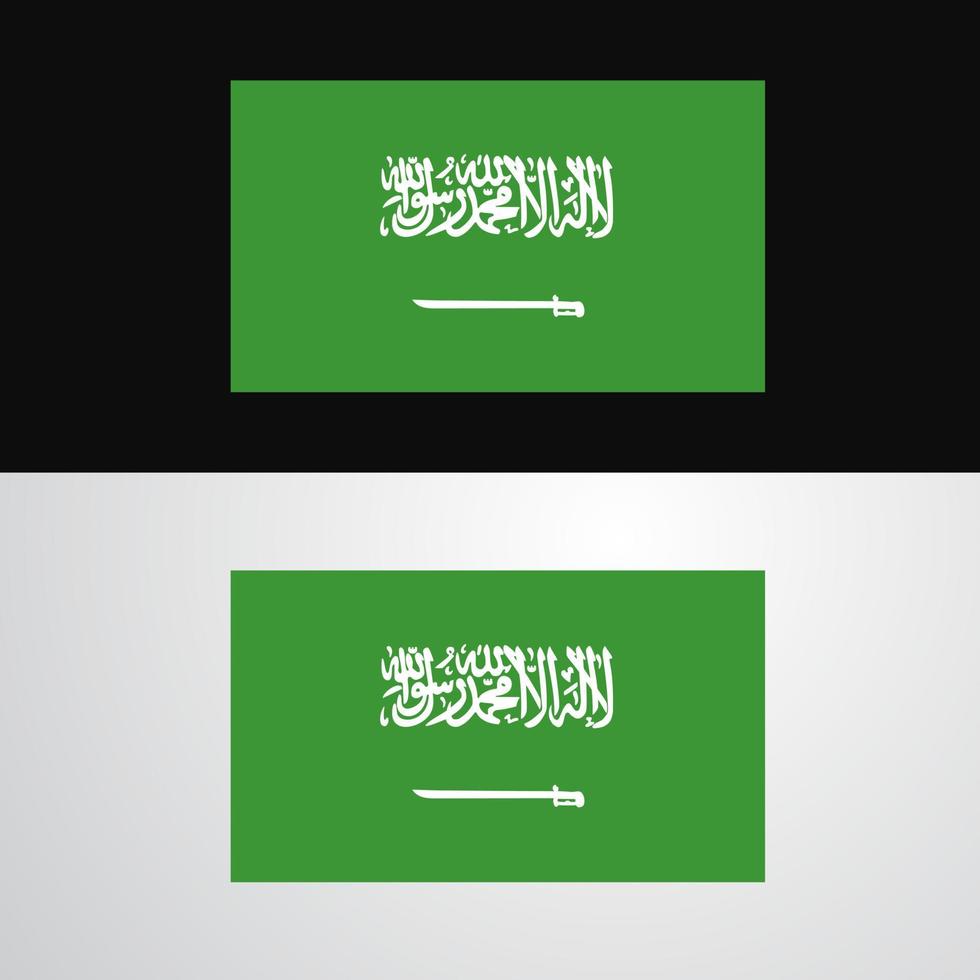 diseño de banner de bandera de arabia saudita vector