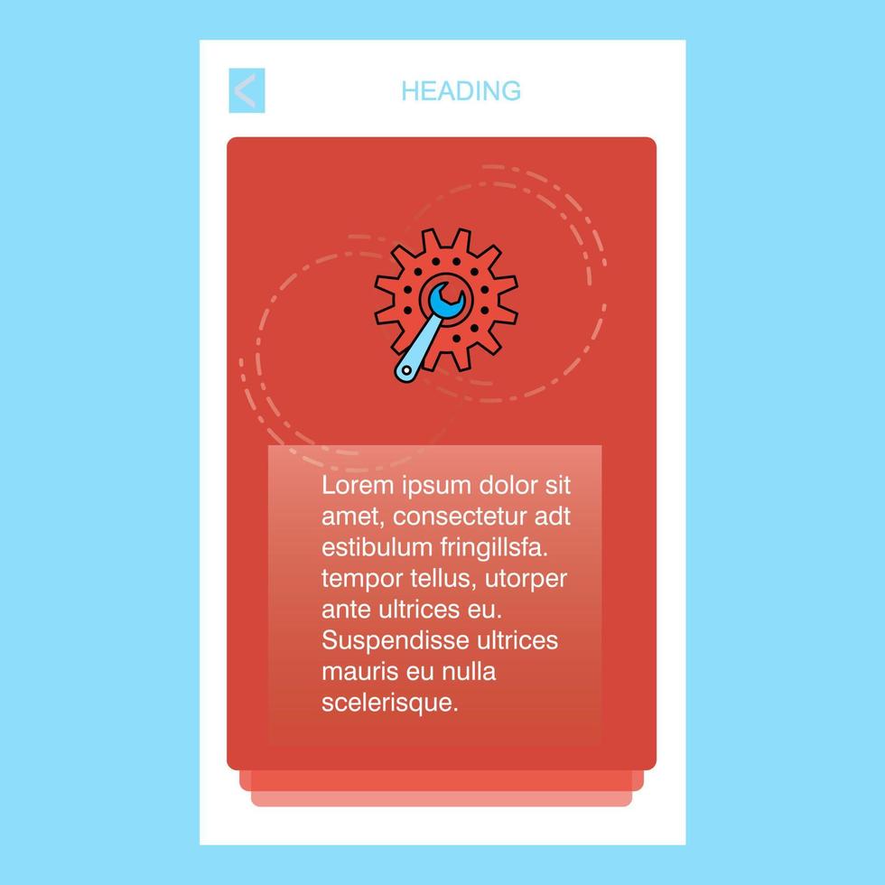 Gear setting mobile vertical banner design design Vector