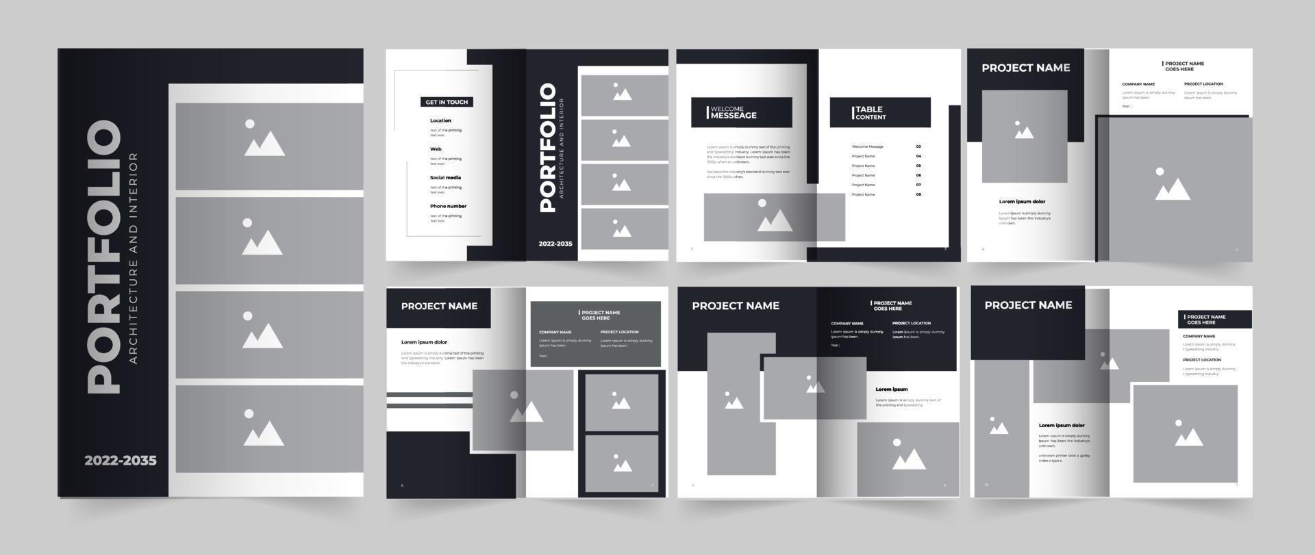 Architecture portfolio or interior design vector