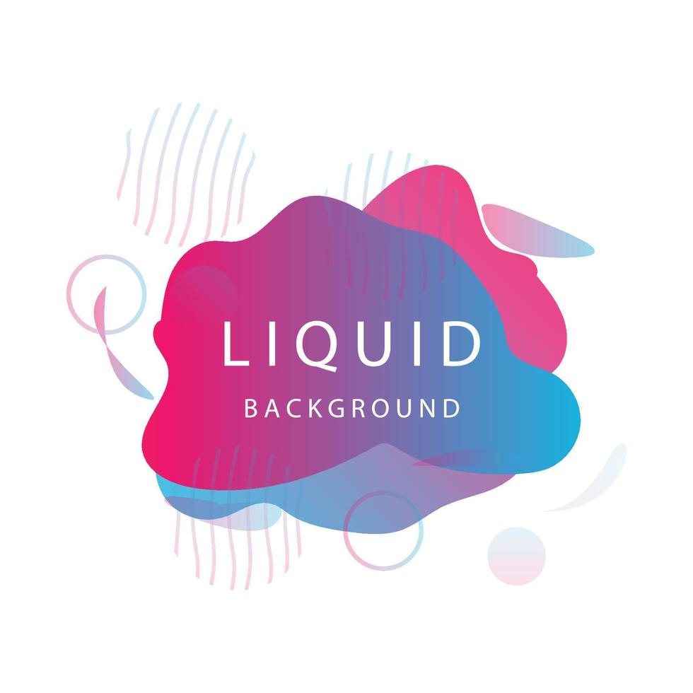 Abstract Liquid Logo Shape. Water Paint Design, Abstract Modern Element Vector. Colored Gradient.Illustration Banner Abstract Gradient Liquid Shape vector