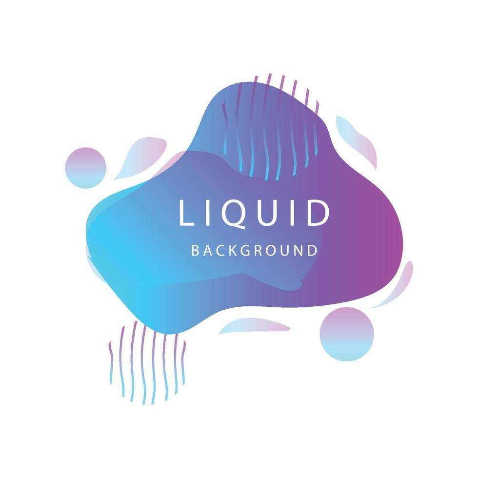 Abstract Liquid Logo Shape. Water Paint Design, Abstract Modern Element Vector. Colored Gradient.Illustration Banner Abstract Gradient Liquid Shape vector