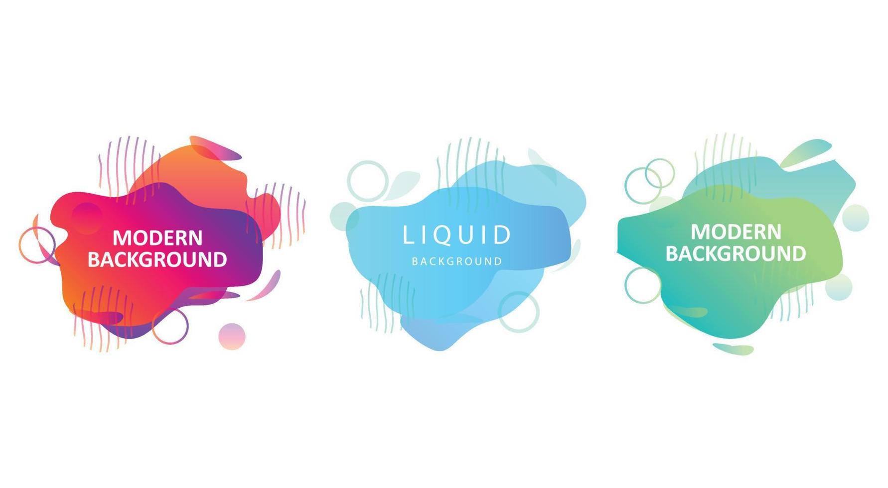 Abstract Liquid Logo Shape. Water Paint Design, Abstract Modern Element Vector. Colored Gradient.Illustration Banner Abstract Gradient Liquid Shape vector