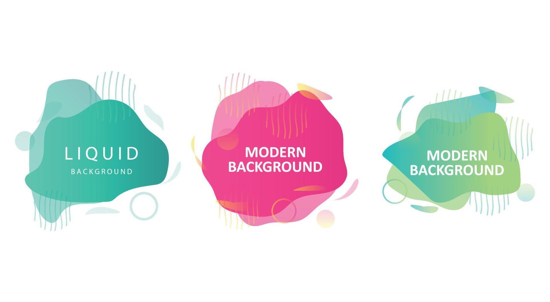 Abstract Liquid Logo Shape. Water Paint Design, Abstract Modern Element Vector. Colored Gradient.Illustration Banner Abstract Gradient Liquid Shape vector