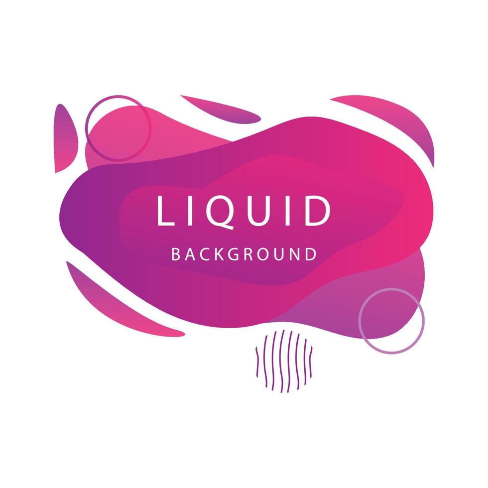 Abstract Liquid Logo Shape. Water Paint Design, Abstract Modern Element Vector. Colored Gradient.Illustration Banner Abstract Gradient Liquid Shape vector