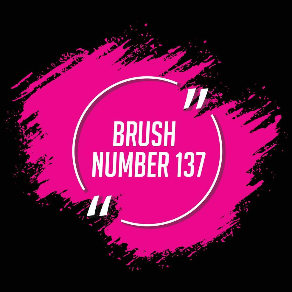 Pink color brush stroke banner background vector