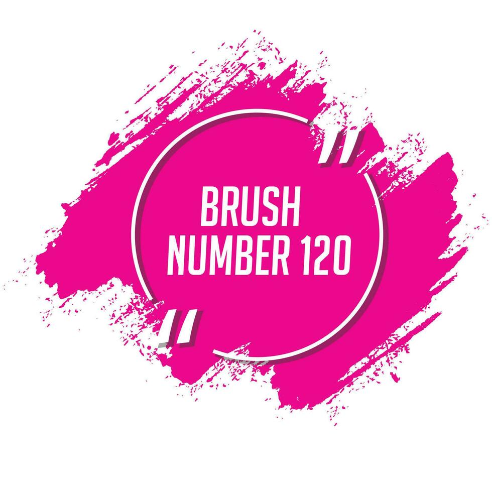 Pink color brush stroke banner template background vector