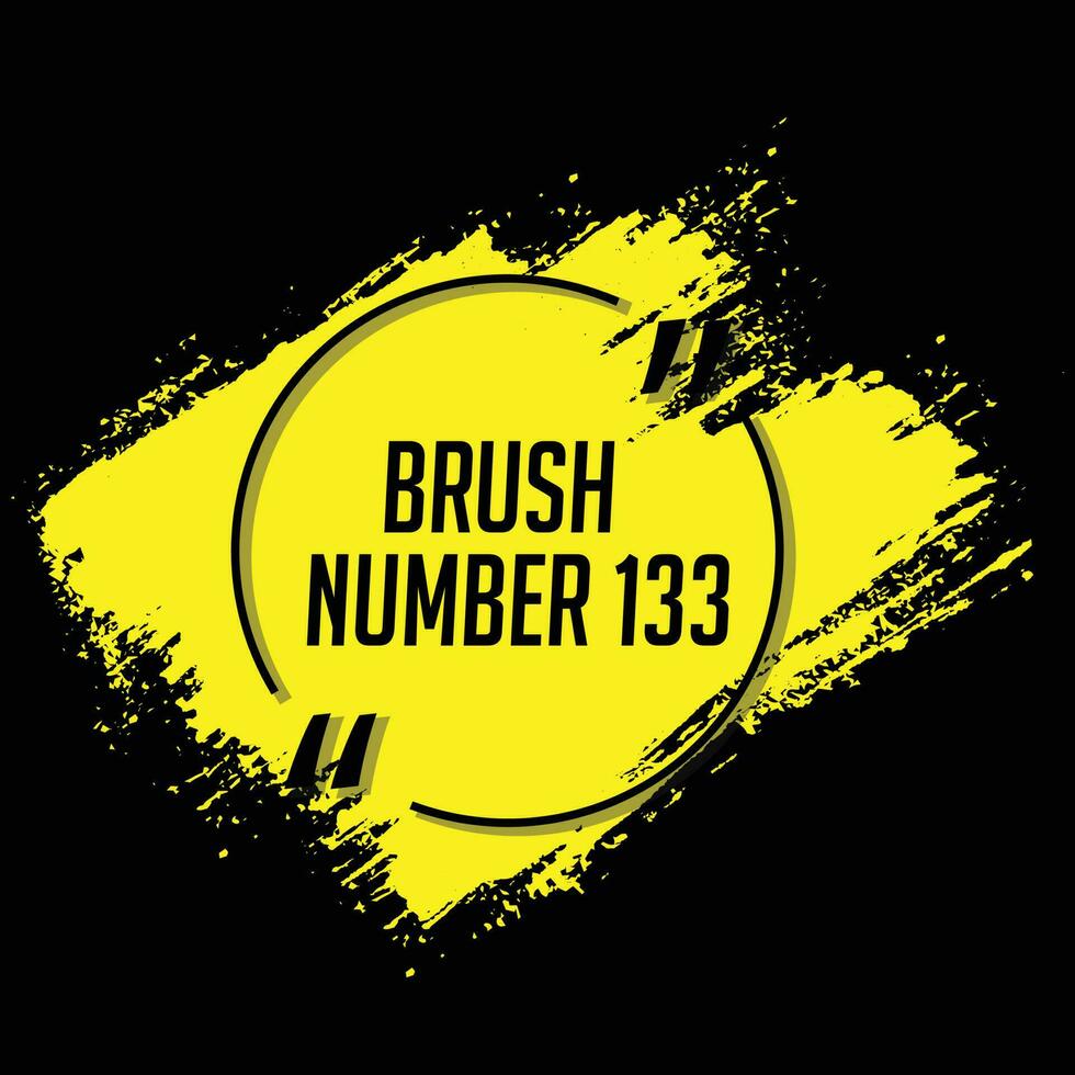 Yellow color grunge brush stroke template background vector