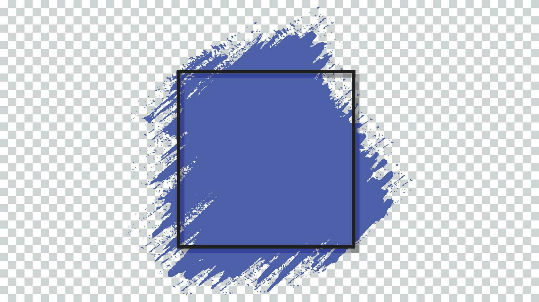 Purple color ink paint brush frame for text vector