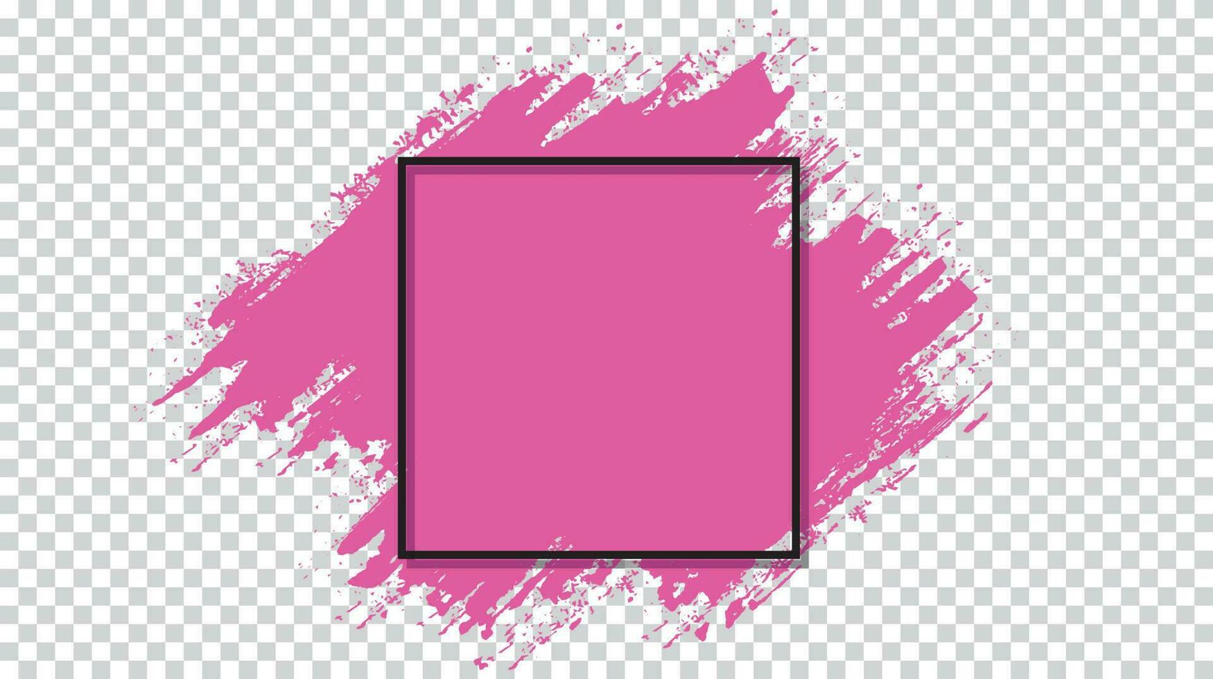plantilla de banner de color rosa de trazo de pincel grunge vector