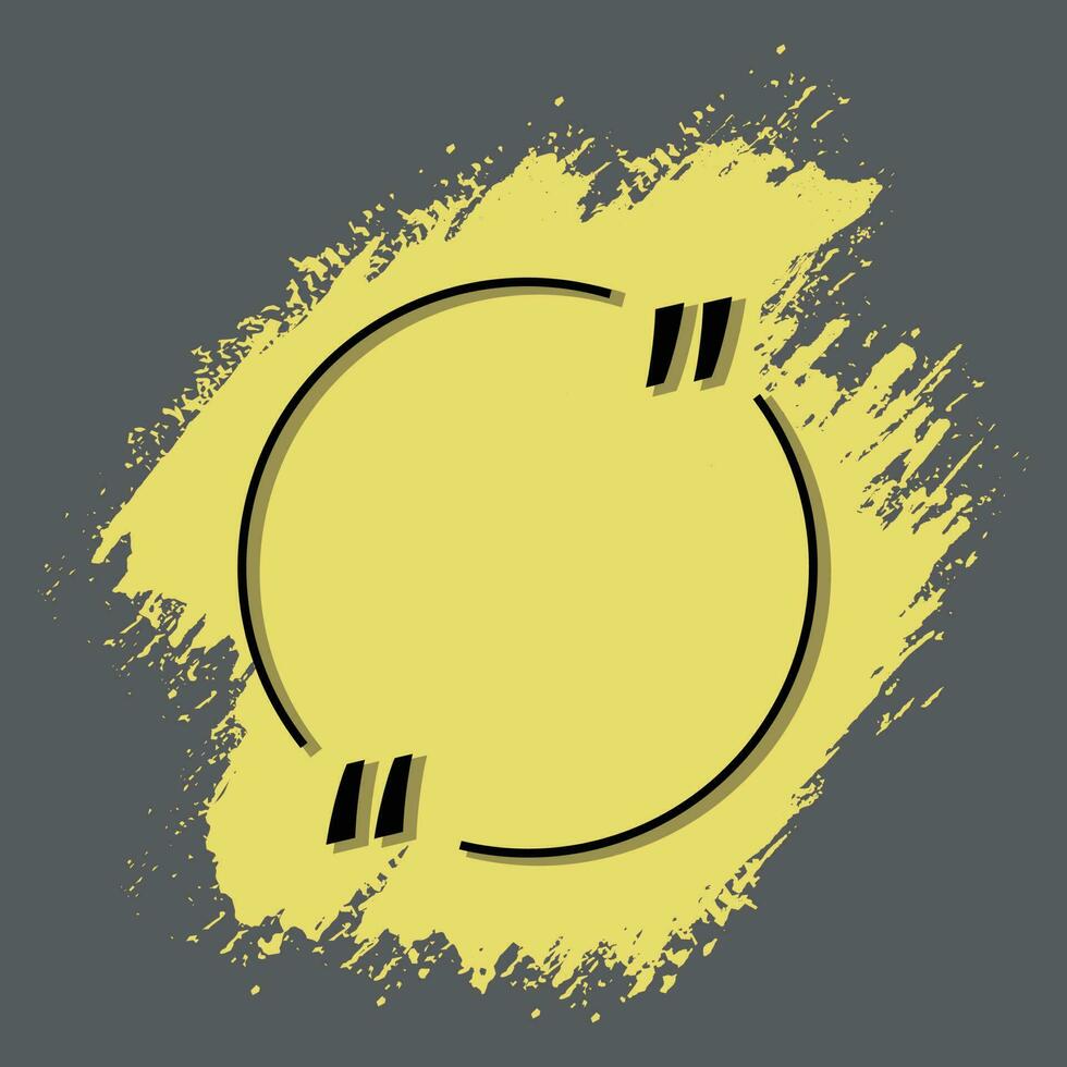 Decorative yellow color brush stroke vector design