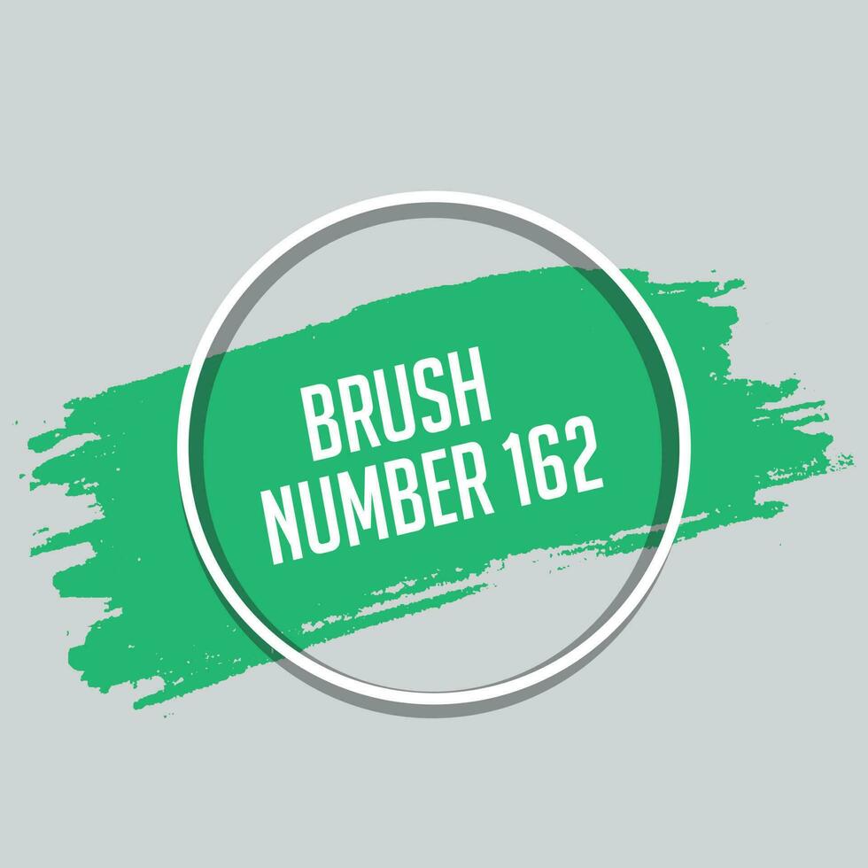 Modern green color brush stroke frame vector