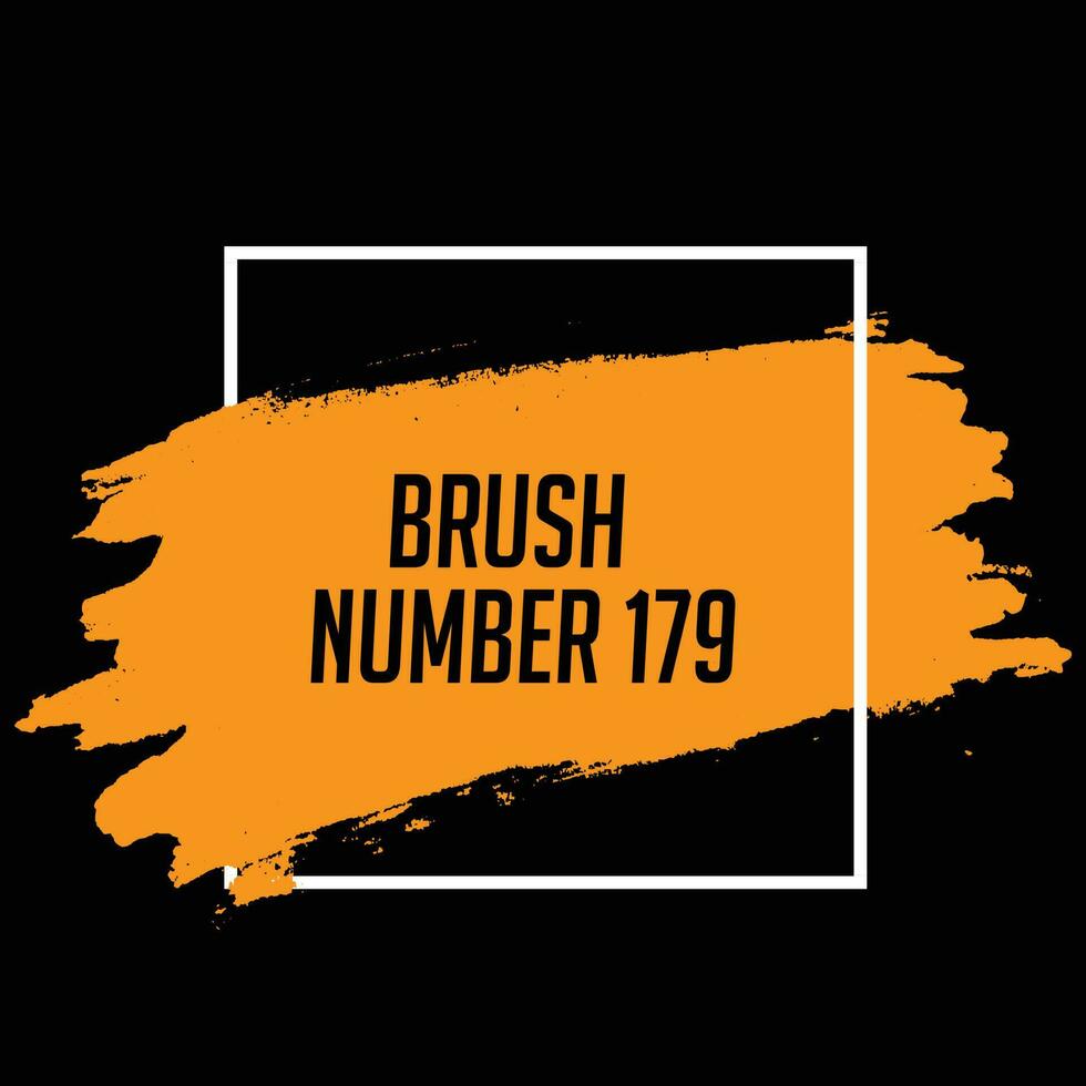 Abstract orange color brush stroke vector