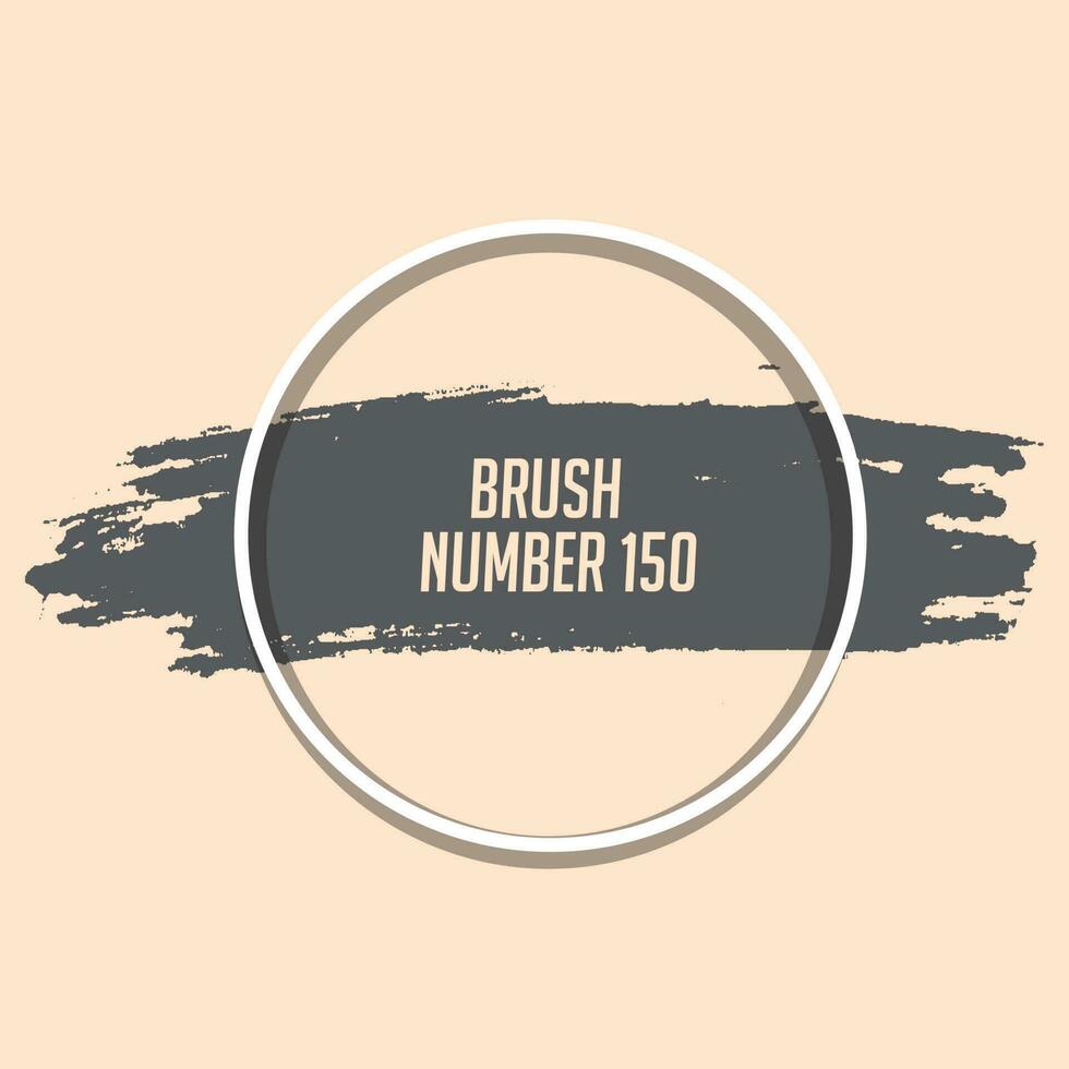 Isolated gray color grunge ink brush stroke vector