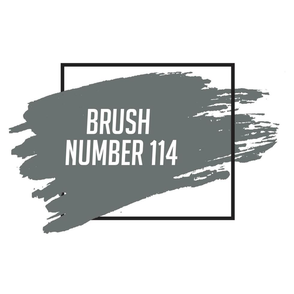 Grunge gray color brush stroke vector