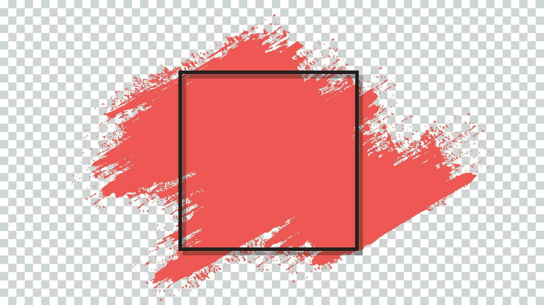 Modern splash brush frame pink color background vector