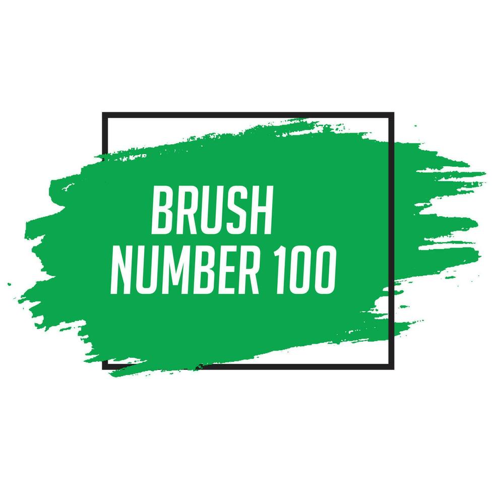 Modern green color brush stroke vector