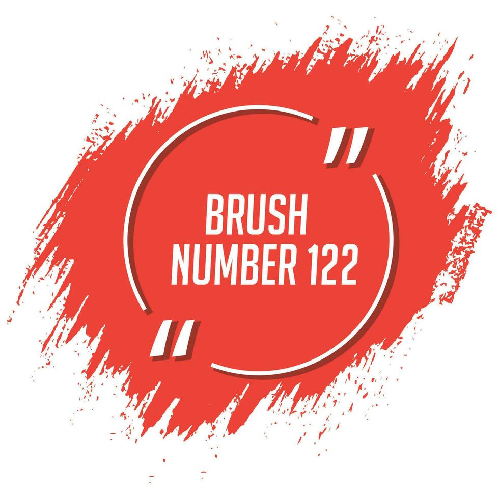 Red color brush stroke banner template background vector