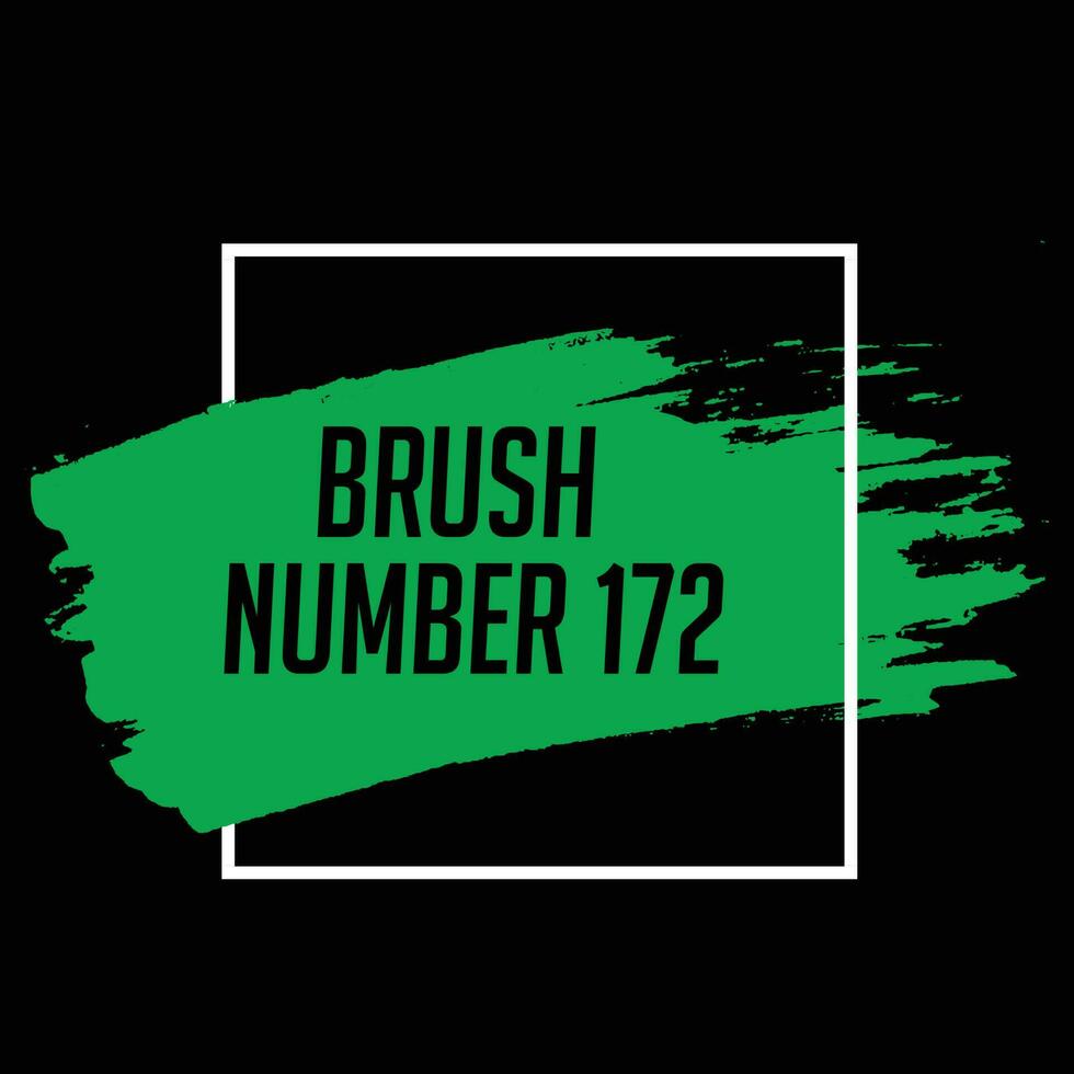 Green color brush stroke design vector