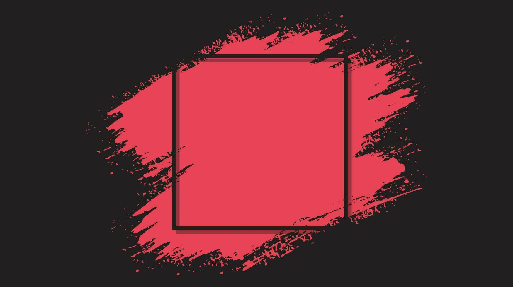 Red color ink grunge brush stroke illustration vector